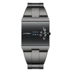 Poedagar 857 Premium Rectangle Quartz Men's Watch with Stainless Steel Strap (Grey+Black)