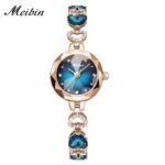 Meibin 1751 Fashion Quartz Bracelet Watch For Women (Blue)