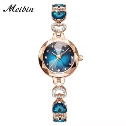 Meibin 1751 Fashion Quartz Bracelet Watch For Women (Blue)