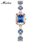 Meibin 1860 Luxury Quartz Bracelet Watch For Women (Blue)
