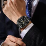 Poedagar 866 Luxury Square Quartz Chronograph Watch for Men